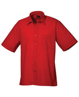 Premier Short Sleeve Poplin Shirt - Red