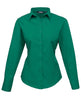 Premier Women's Poplin Long Sleeve Blouse - Emerald