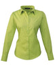 Premier Women's Poplin Long Sleeve Blouse - Lime