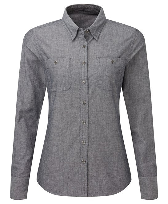 Premier Women's Chambray Shirt, Organic And Fairtrade Certified