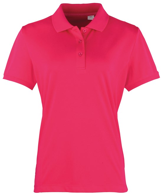 Premier Women's Coolchecker® Piqué Polo - Neon Pink