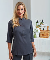 Premier Verbena 'Linen Look' Button-Up Beauty Tunic