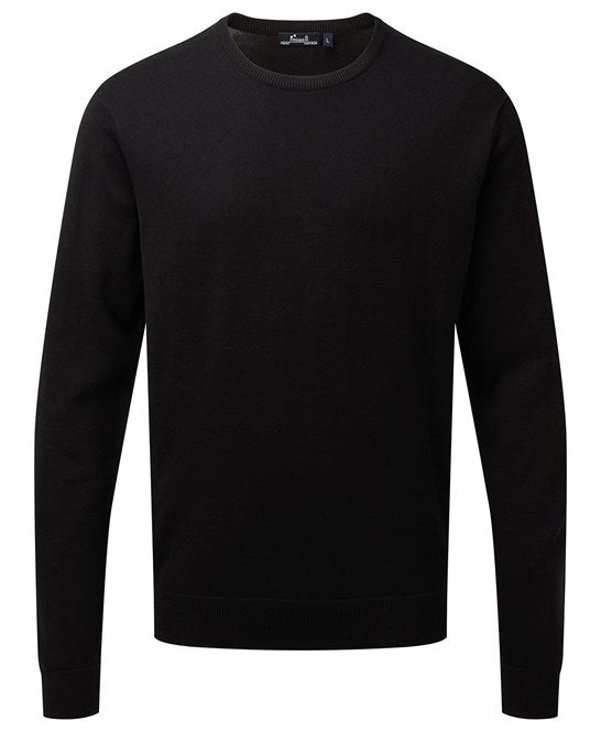 Premier Crew Neck Cotton-Rich Knitted Sweater