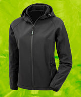 Result Genuine Recycled Women's Recycled 3-Layer Printable Hooded Softshell