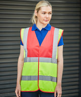 Prortx High Visibility Waistcoat - HV Yellow/Pink