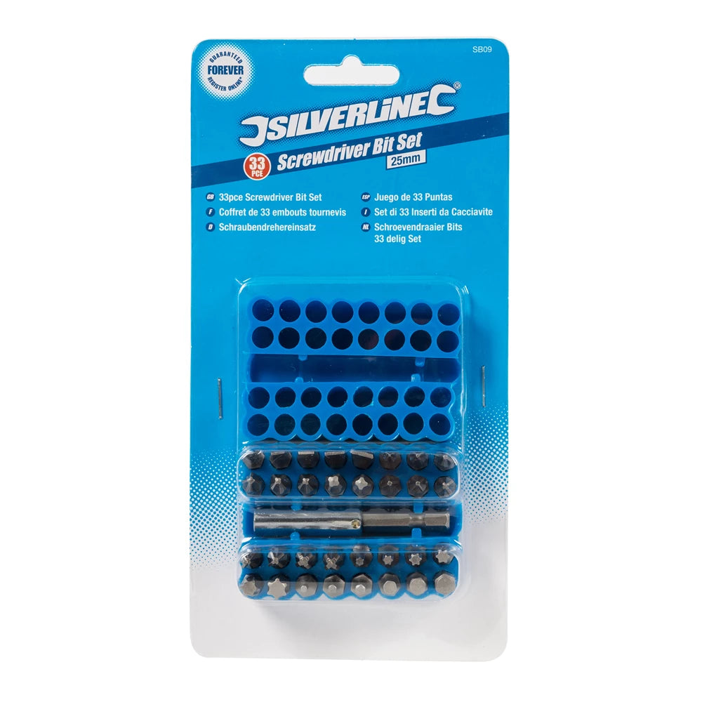 Silverline Screwdriver Bit Set 33Pce