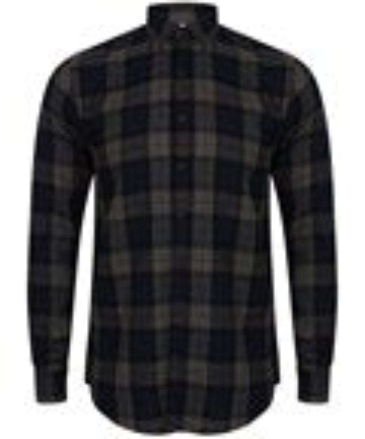 Sf Brushed Check Casual Shirt With Button-Down Collar