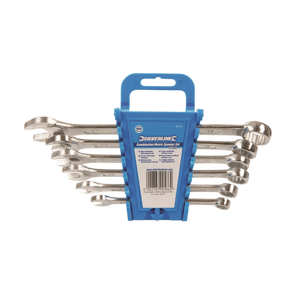 Silverline Combination Spanner Set 6pce 8 - 17mm Metric