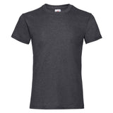 Fruit Of The Loom Girls Valueweight T - Dark Heather Grey