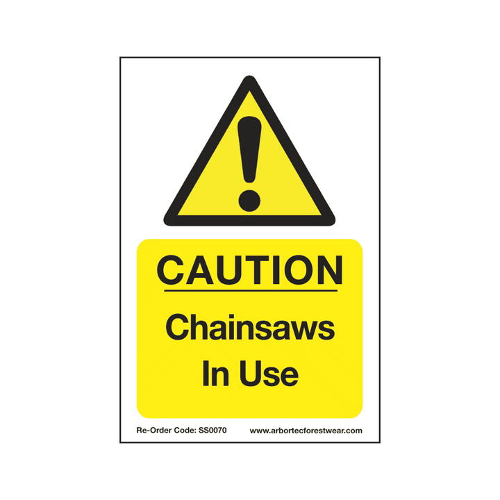 Arbortec Corex Safety Sign Chainsaws In Use