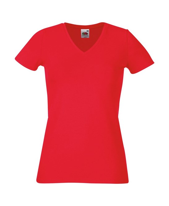 Fruit Of The Loom Lady-Fit V-Neck Tee