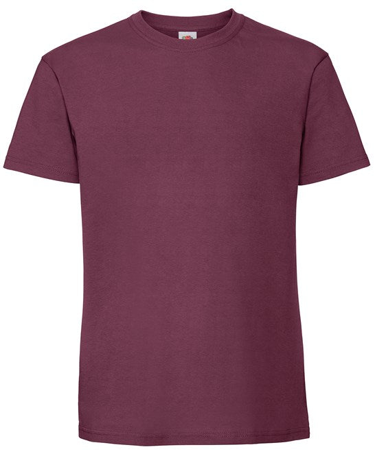 Fruit Of The Loom Iconic 195 Ringspun Premium T - Burgundy