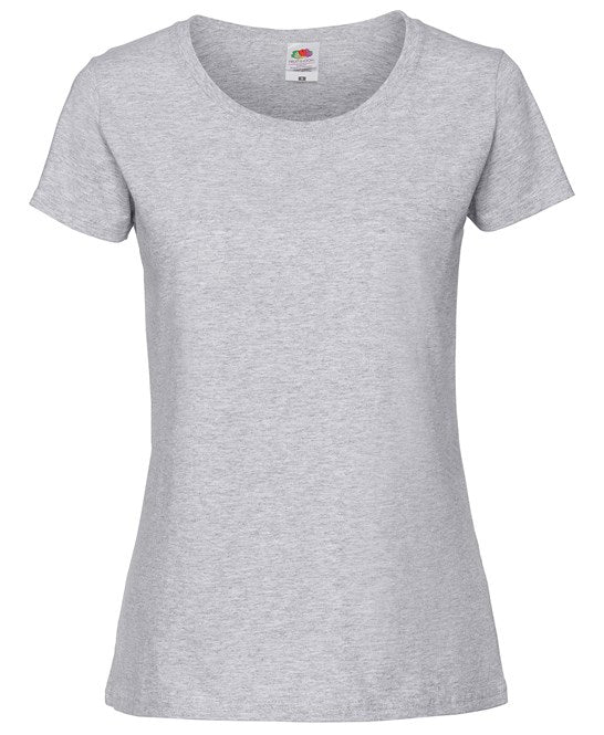 Fruit Of The Loom Women's Iconic 195 Ringspun Premium T-Shirt - Heather Grey