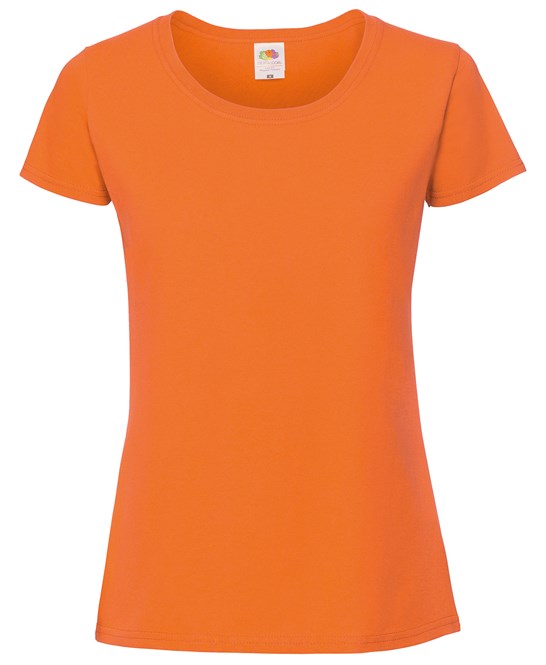 Fruit Of The Loom Women's Iconic 195 Ringspun Premium T-Shirt - Orange