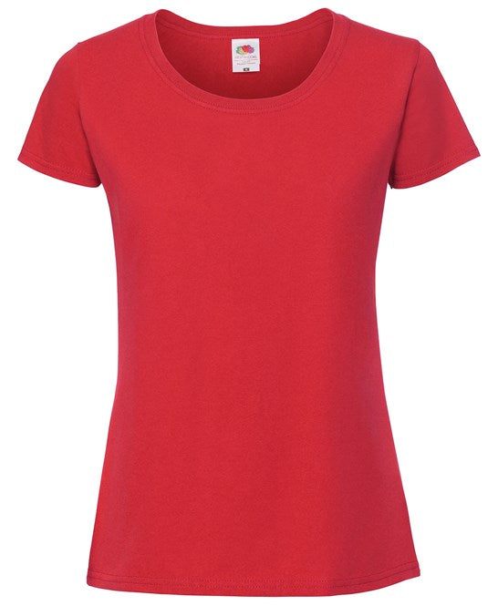 Fruit Of The Loom Women's Iconic 195 Ringspun Premium T-Shirt - Red