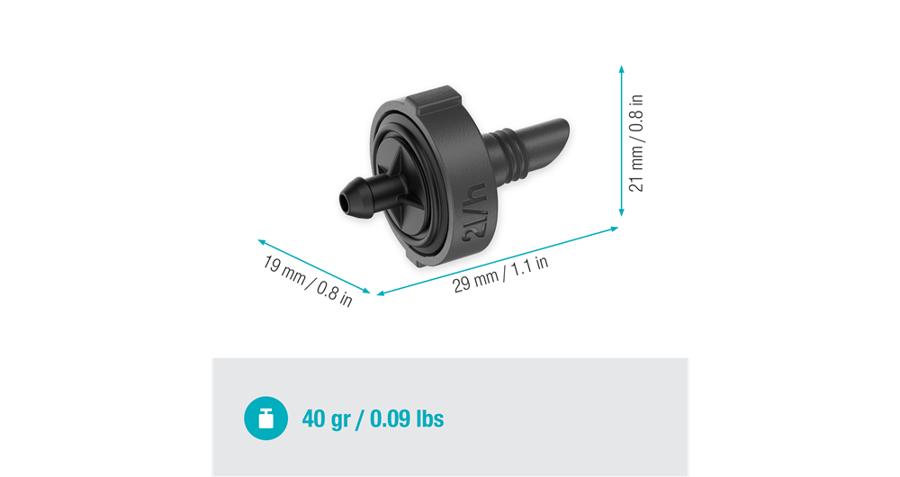 Gardena Endline Drip Head 2 l Pressure Compensate