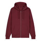 Stanley/Stella Unisex Cultivator 2.0 Iconic Zip-Thru Hoodie Sweatshirt (Stsu179) - Burgundy