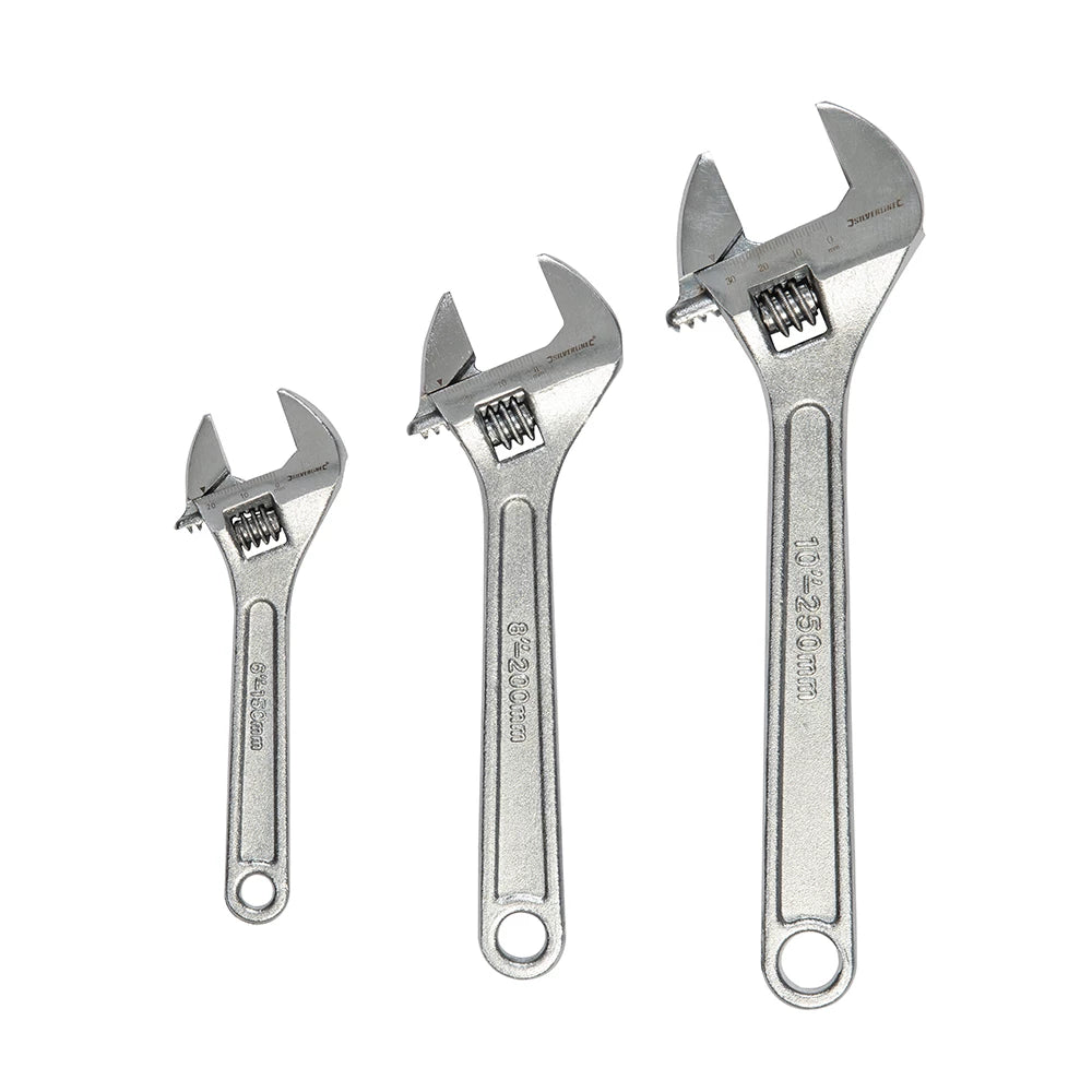 Silverline Adjustable Wrench Set 3Pce