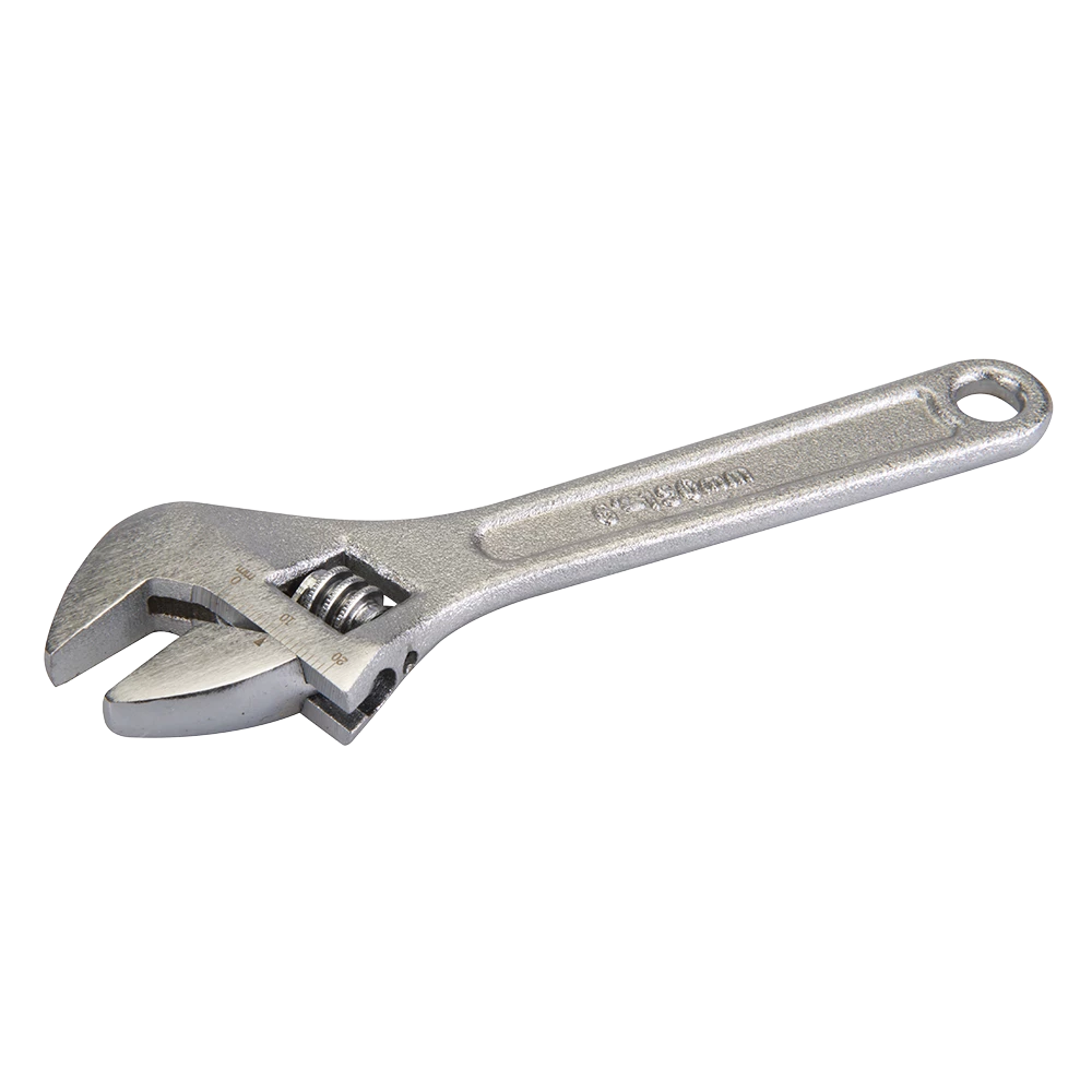 Silverline Adjustable Wrench Polished