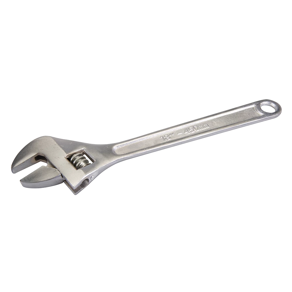 Silverline Adjustable Wrench Polished