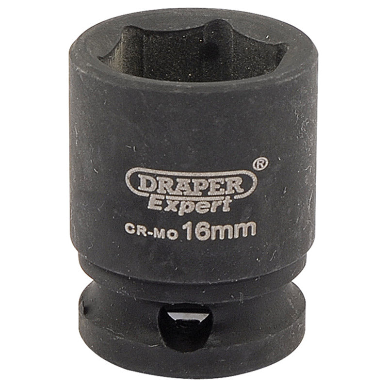 Draper Expert 16mm 3/8" Square Drive Hi-Torq&#174; 6 Point Impact Socket