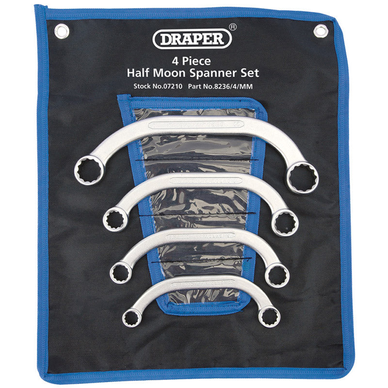 Draper Half Moon (Obstruction) Ring Spanner Set (4 Piece)