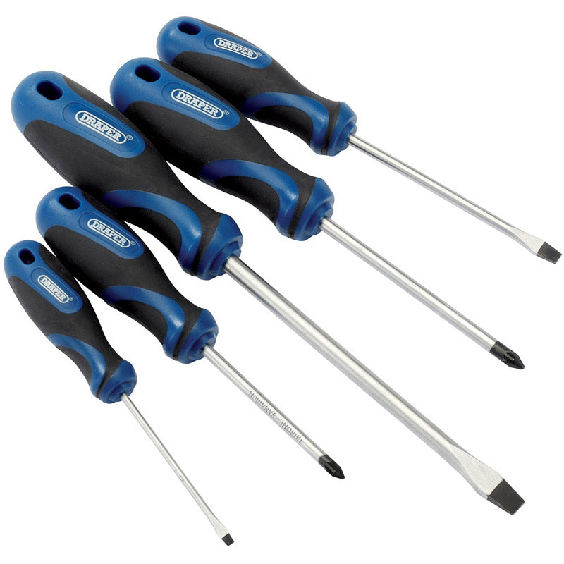 Draper Soft Grip Screwdriver Set (5 piece)