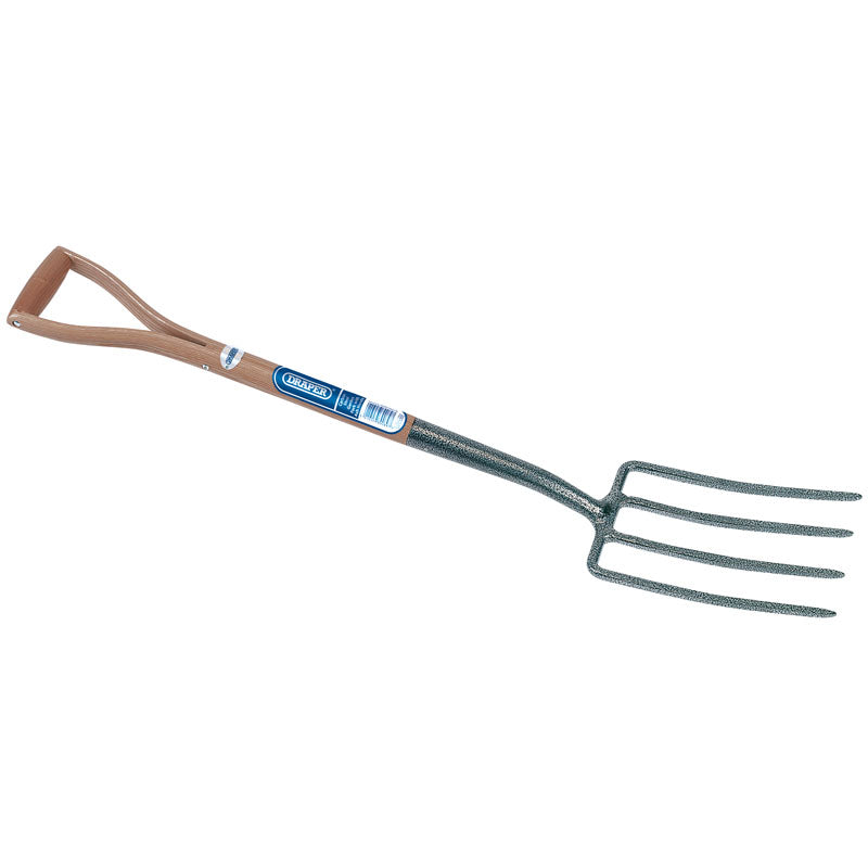 Draper Carbon Steel Garden Fork with Ash Handle