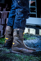 Buckbootz B701SMWP Leather Goodyear Welted Waterproof Safety Rigger Boots