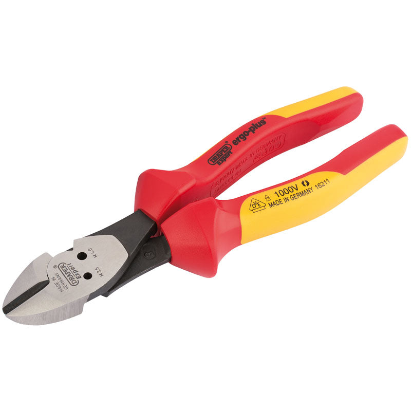 Draper Ergo Plus&#174; VDE Diagonal Side Cutters with Integrated Pattress Shears