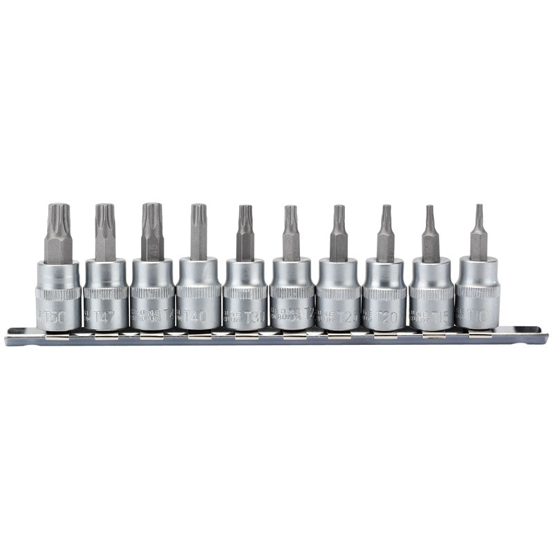 Draper 3/8" Sq. Dr. 48mm Long Draper TX-STAR&#174; Socket Bit Set (10 Piece)