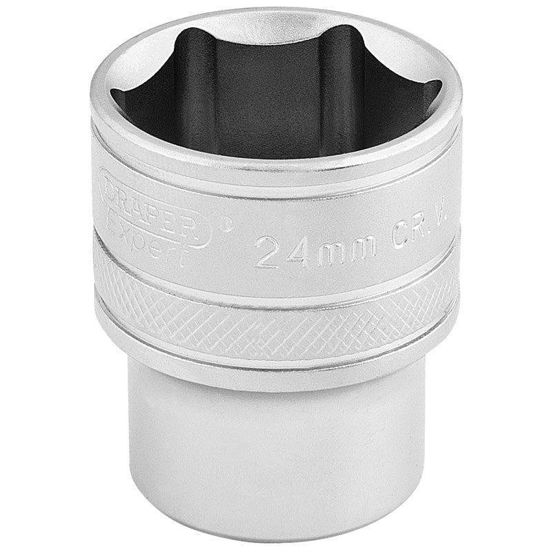 Draper 1/2" Square Drive 6 Point Metric Socket (24mm)