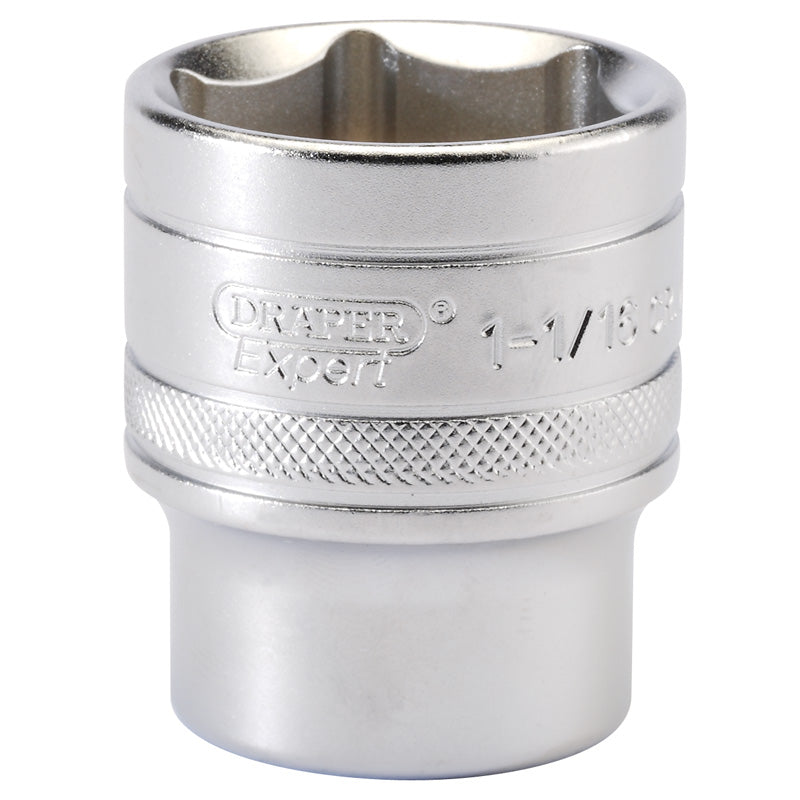 Draper 1/2" Square Drive 6 Point Imperial Socket (1.1/16")