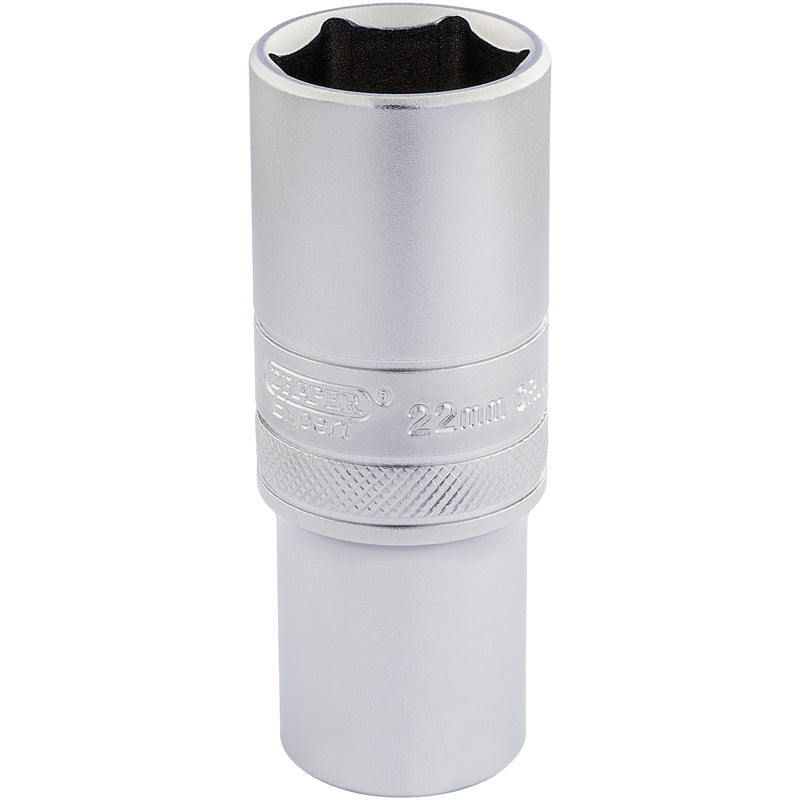 Draper 1/2" Square Drive 6 Point Metric Deep Socket (22mm)