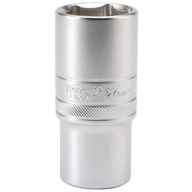 Draper 1/2" Square Drive 6 Point Metric Deep Socket (27mm)