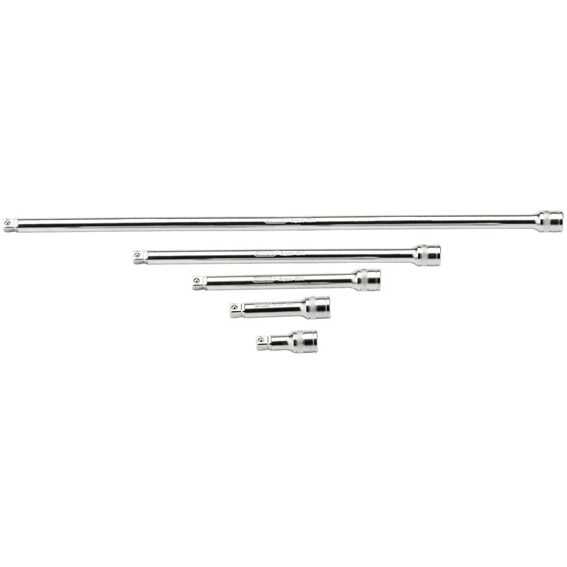 Draper 3/8" Square Drive Satin Chrome Wobble Extension Bar Set (5 Piece)