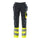 Mascot Safe Supreme Trousers with Holster Pockets #colour_dark-navy-hi-vis-yellow