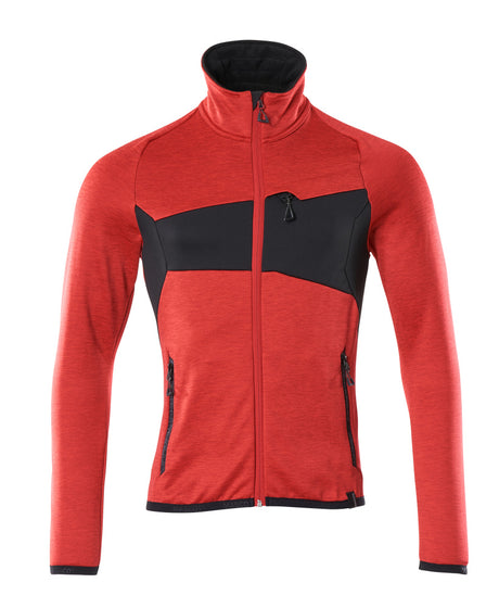 Mascot Accelerate Microfleece Jacket with Zipper #colour_traffic-red-black