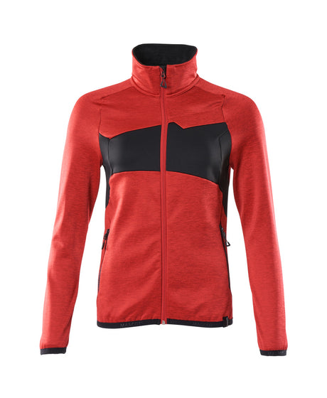 Mascot Accelerate Ladies Microfleece Jacket with Zipper #colour_traffic-red-black