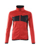 Mascot Accelerate Ladies Microfleece Jacket with Zipper #colour_traffic-red-black