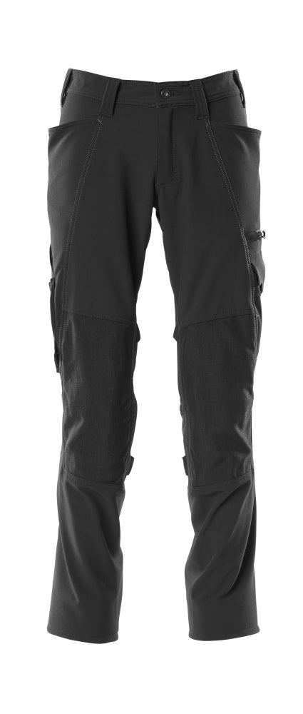 Mascot Accelerate Stretch Trousers with Kneepad Pockets - Black #colour_black