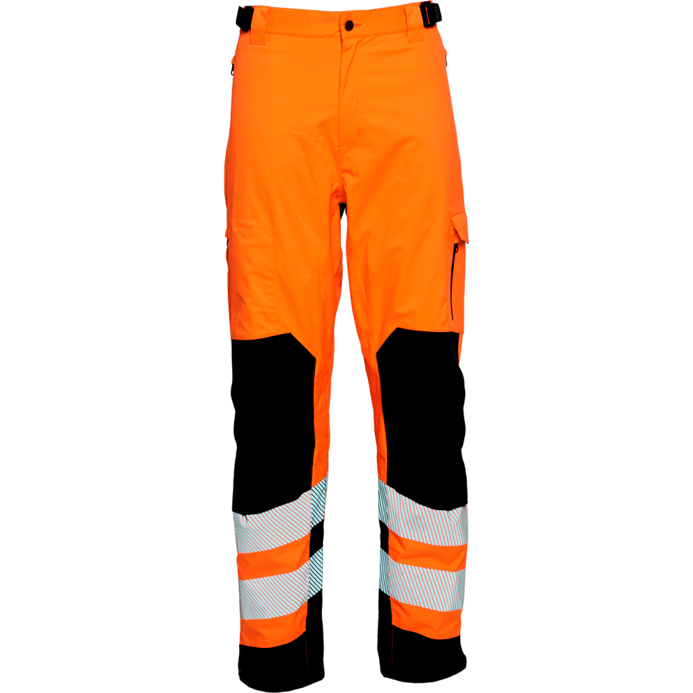 ELKA Visible Xtreme Stretch Waist Trousers 182400R #colour_hi-vis-orange-black