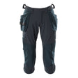 Mascot Accelerate 3/4 Stretch Craftsmen's Trousers with Holster Pockets #colour_dark-navy