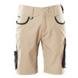 Mascot Unique Lightweight Shorts - Light Khaki/Black #colour_light-khaki-black