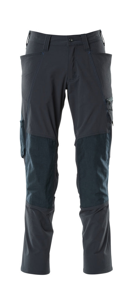 Mascot Accelerate Stretch Trousers with Kneepad Pockets - Dark Navy #colour_dark-navy