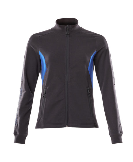 Mascot Accelerate Ladies Fit Zippered Sweatshirt #colour_dark-navy-azure-blue