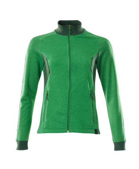 Mascot Accelerate Ladies Fit Zippered Sweatshirt #colour_grass-green-green