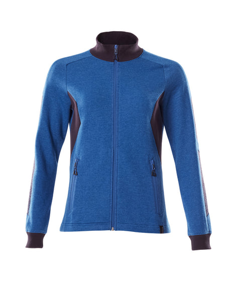 Mascot Accelerate Ladies Fit Zippered Sweatshirt #colour_azure-blue-dark-navy