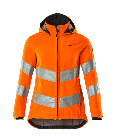 Mascot Safe Supreme Ladies Fit Softshell Jacket #colour_hi-vis-orange