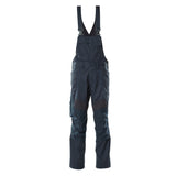 Mascot Accelerate Bib & Brace with Kneepad Pockets - Dark Navy #colour_dark-navy